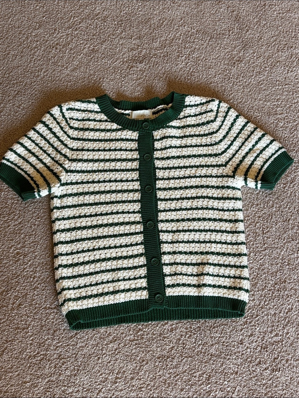 Pinch green and cream sweater size small